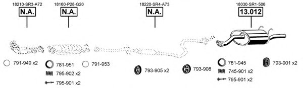 ASMET HO130685 Exhaust System